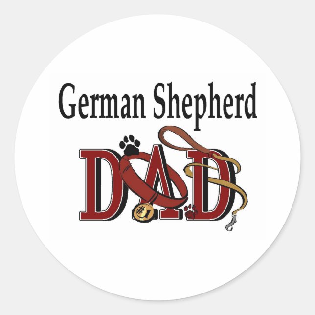 German Shepherd Dad Sticker (Front)