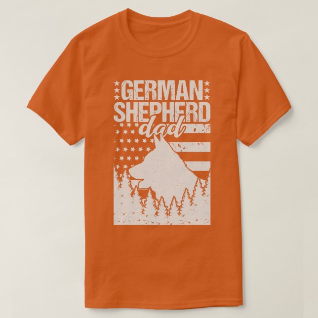 German Shepherd Dad T-Shirt (Design Front)