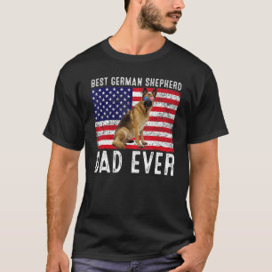 German Shepherd Dad Usa American Flag Dog Owner 1 T-Shirt