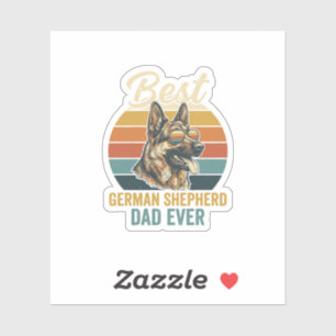 German Shepherd Dad Vintage Sunset Shirt Design