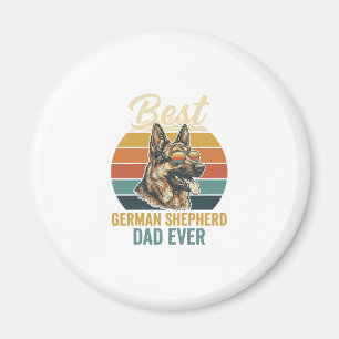 German Shepherd Dad Vintage Sunset Shirt Design Magnet