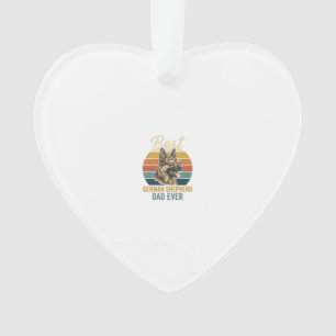 German Shepherd Dad Vintage Sunset Shirt Design Ornament