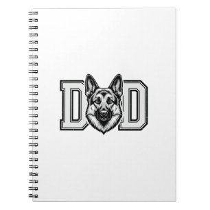 German Shepherd Dad Vintage Vector Shirt Design_1 Notebook