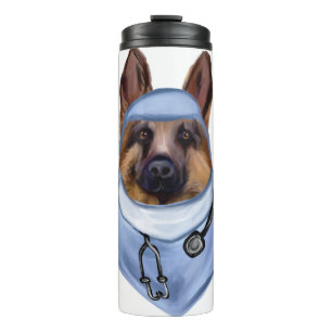 German Shepherd Doctot Thermal Tumbler