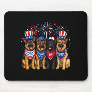 German Shepherd Dog 250 Years Aamerican 1776 2026 Mouse Mat