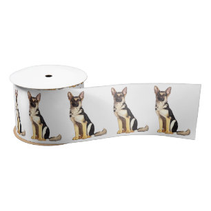 German Shepherd Dog 3 Inches Satin Ribbon