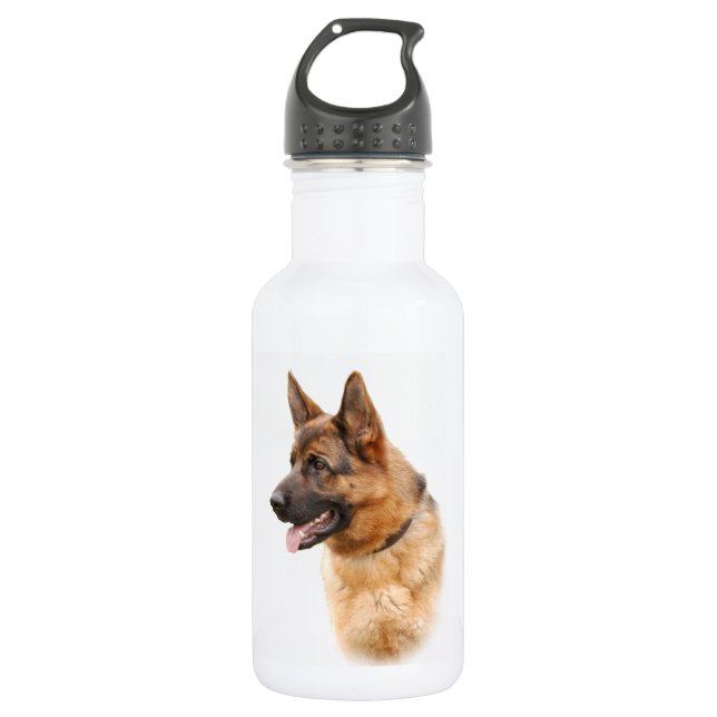 German shepherd dog 532 ml water bottle (Front)