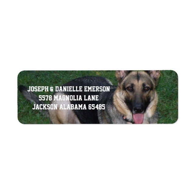 German Shepherd Dog Address Labels (Front)