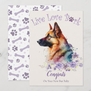 German Shepherd Dog Adoption, Gotcha Day Card