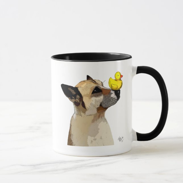 German Shepherd Dog and Duck Mug (Right)