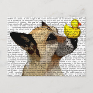 German Shepherd Dog and Duck Postcard