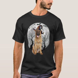 German Shepherd Dog And Moon Halloween Costume Dog T-Shirt