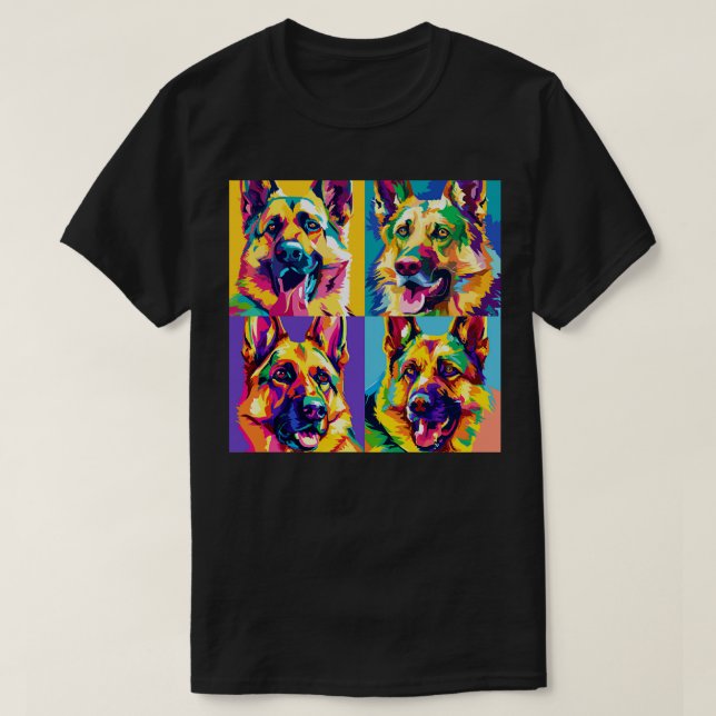 German Shepherd Dog Art Dog Lover Gifts 8 T-Shirt (Design Front)
