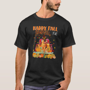 German Shepherd Dog Autumn Pumpkin Truck Mappe Tha T-Shirt