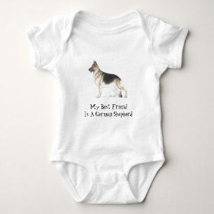 German Shepherd Dog Baby Bodysuit