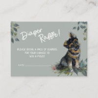 German Shepherd Dog Baby Shower Diaper Raffle