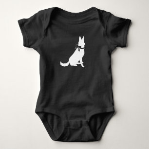 German Shepherd Dog Baby Shower Genderless Bodysuit
