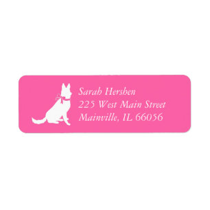 German Shepherd Dog Baby Shower Pink Girl