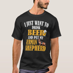 German Shepherd Dog Beer T-Shirt