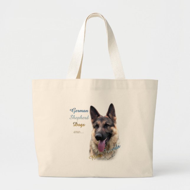 German Shepherd Dog Best Friend 2 Large Tote Bag (Front)