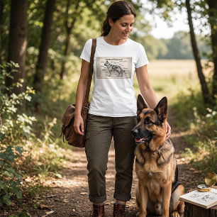 German Shepherd Dog Blueprint T-Shirt