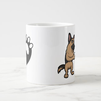 German Shepherd Dog Breed & Coffee In The Mornings Large Coffee Mug