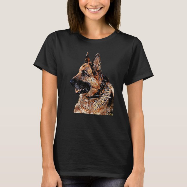 German Shepherd Dog Breed Owner T-Shirt (Front)