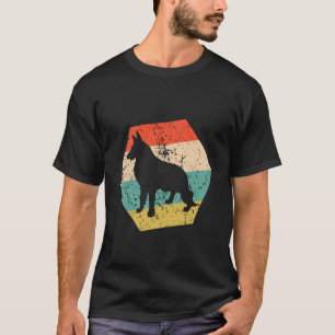 German Shepherd Dog Breed Retro Distressed Hexagon T-Shirt