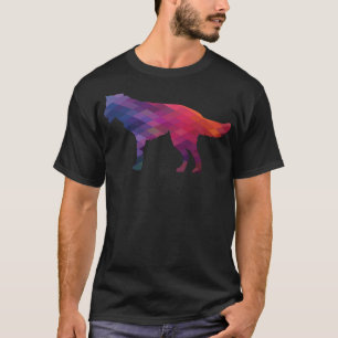 German Shepherd Dog Breed Silhouette Geometric Pat T-Shirt