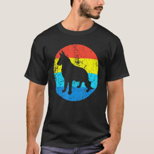German Shepherd Dog Breed Silhouette Retro 1970s C T-Shirt