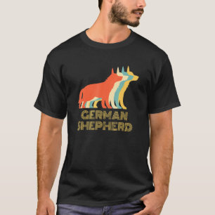 German Shepherd Dog Breed Vintage Look Silhouette T-Shirt