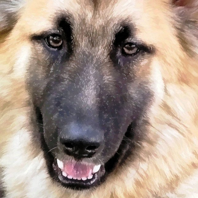 GERMAN SHEPHERD DOG BUSINESS CARD (A soft watercolour design of a beautiful German Shepherd/Alsatian dog.)
