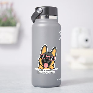 German Shepherd Dog Cartoon Add Name Text