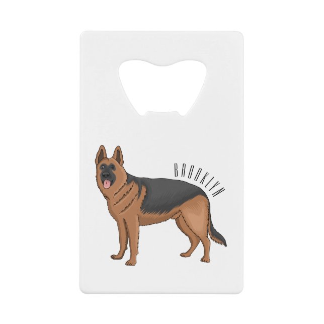 German shepherd dog cartoon illustration (Front)