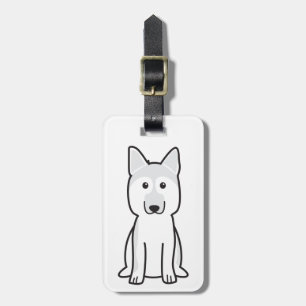 German Shepherd Dog Cartoon Luggage Tag