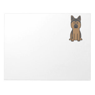 German Shepherd Dog Cartoon Notepad