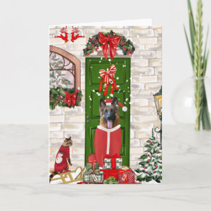 German Shepherd Dog Christmas   Card