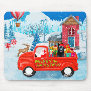 German Shepherd Dog Christmas Delivery Truck Snow  Mouse Mat
