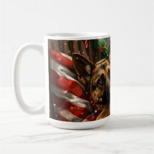German Shepherd Dog Christmas Festive Coffee Mug