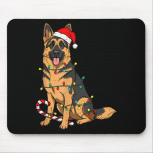 German Shepherd Dog Christmas Lights Xmas Pet Dog  Mouse Mat