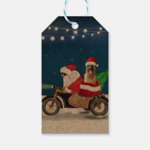 German Shepherd dog Christmas Santa Claus   Gift Tags