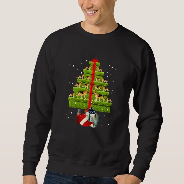German Shepherd Dog Christmas Tree Decor Merry Chr Sweatshirt (Front)
