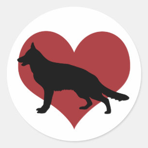 German Shepherd Dog Classic Round Sticker