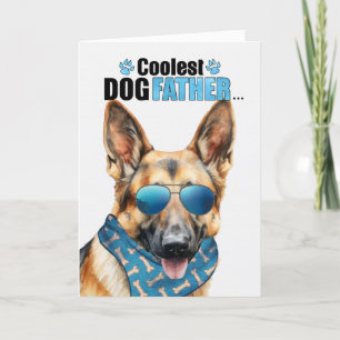 German Shepherd Dog Coolest Dad Father's Day Holiday Card