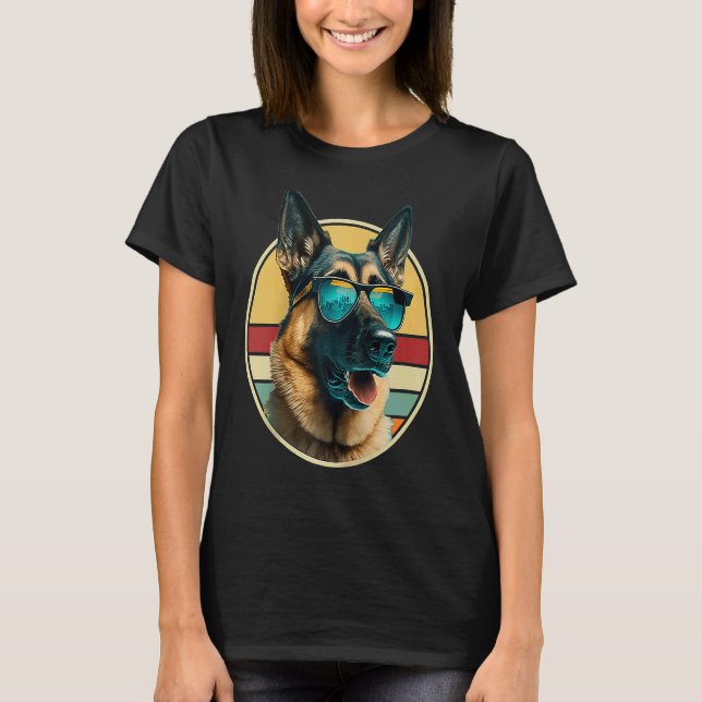 German Shepherd Dog Costume Outfit Mom Dad Raglan  T-Shirt (Front)
