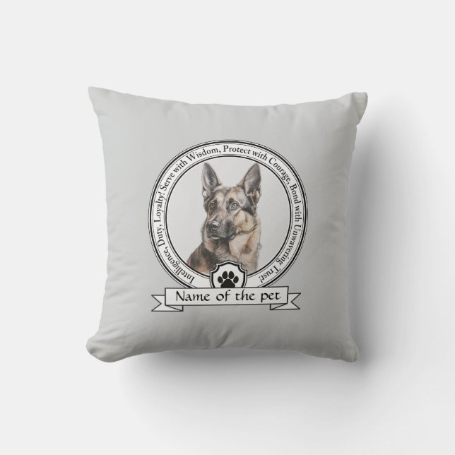 German Shepherd Dog Credo Cushion (Front)