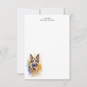 German Shepherd Dog Customisable Thank You Card