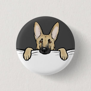 German Shepherd Dog Cute  3 Cm Round Badge