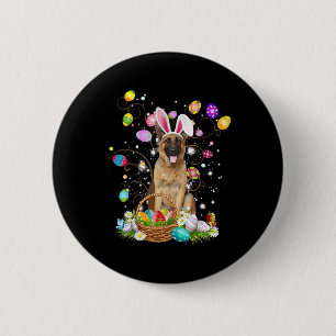 German Shepherd Dog Easter Egg Hunting Bysket East 6 Cm Round Badge
