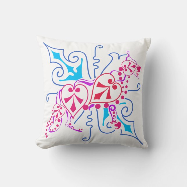 German Shepherd Dog extrem illustration  Cushion (Front)